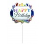 Ballon Plastron Happy Birthday Multicolore Air, Décorations ballons pour anniversaire.