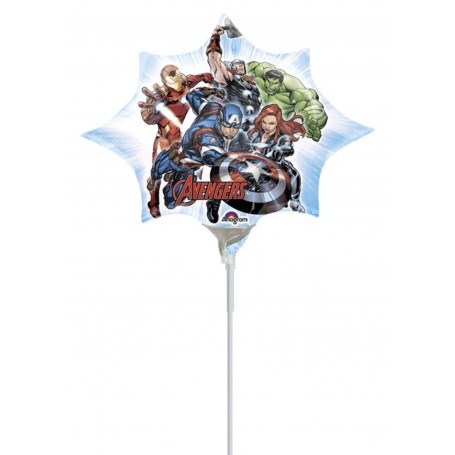 Ballon Les Avengers Groupe Sur Tige Disney, Décorations ballons pour anniversaire.
