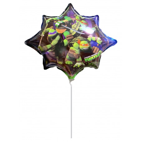 Ballon Étoile Tortue Ninja Sur Tige, Décorations ballons pour anniversaire.