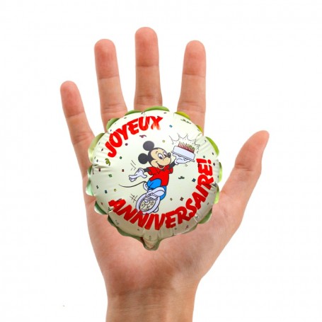 Ballon Mickey Joyeux Anniversaire Disney Mini, Décorations ballons pour anniversaire.