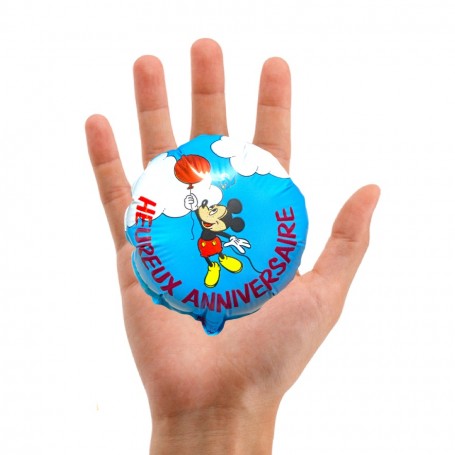 Ballon Mickey Heureux Anniversaire Disney Mini, Décorations ballons pour anniversaire.