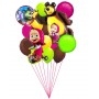 Ballons Masha et Michka en Grappe