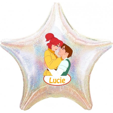 Ballon Anastasia et Dimitri Personnalisable 1 face avec le prénom, Décorations ballons pour anniversaire.