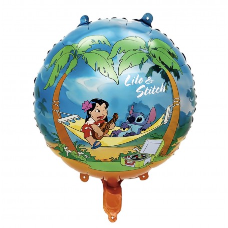 Ballon Lilo et Stitch Sur un Hamac Disney, Décorations ballons pour anniversaire.
