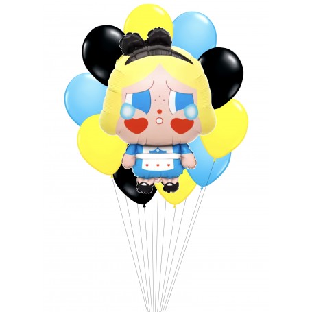 Ballons Poupée Alice Crybaby en Grappe Kawaii, Décorations ballons pour anniversaire.