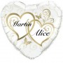 Ballon Coeur Personnalisable Mariage 45 cm, Décorations ballons pour mariage.