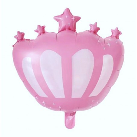 Ballon Couronne de Princesse Rose , Décorations ballons pour anniversaire Princesse Disney.