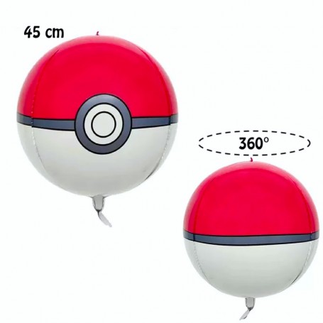 Ballon Pokéball Pokémon Sphérique 360°, Décorations ballons pour anniversaire.