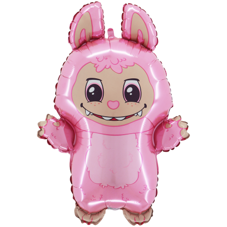 Ballon Lafufu Rose Grabo, Labubu Pop Mart, Décorations ballons pour anniversaire.