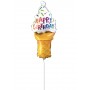 Ballon Glace Happy Birthday Arc-en-ciel Air Qualatex, Décorations ballons pour anniversaire.