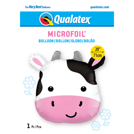 Ballon Tête de Vache Qualatex, décoration ballon anniversaire et animaux de la ferme.