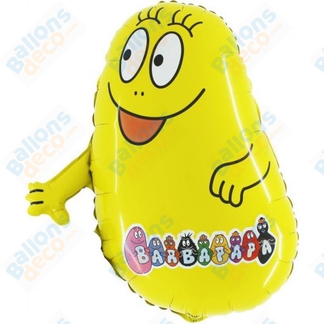 Ballon Barbidou Barbapapa Jaune de chez Grabo, Décorations ballons pour anniversaire.