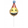 Ballon Emoji Jaune Chapeau Anniversaire, Décorations ballons pour anniversaire.