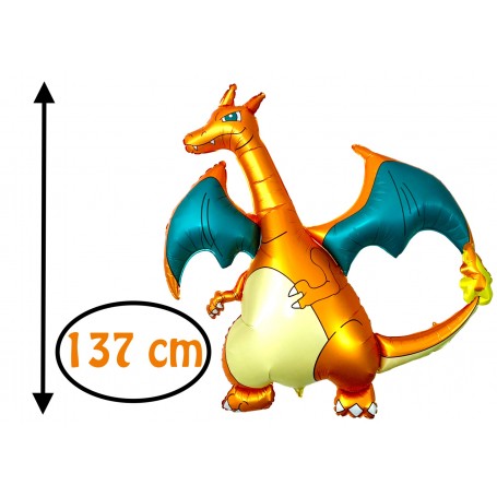 Ballon Pokémon Dracaufeu Géant 137 cm, Décorations ballons pour anniversaire.