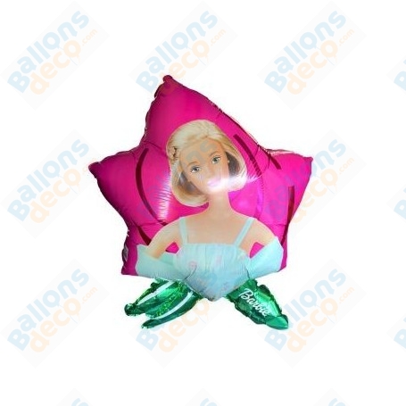 Ballon Barbie Fleur Rose Fashion