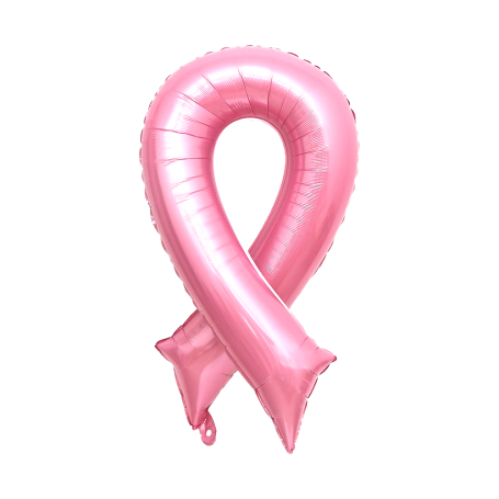 Ballon Ruban Rose Du Cancer Du Sein Octobre Rose, Décorations ballons pour vitrine ou une cause contre la maladie.