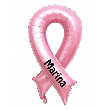 Ballon Ruban Rose Du Cancer Du Sein Personnalisable, décoration ballons Octobre Rose.
