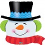 Ballon Bonhomme De Neige Chapeau et Écharpe Rouge, décoration ballon pour Noël et Vitrine.