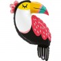 Ballon Toucan Noir Tropical Grabo, décoration ballons animaux Tropicaux, Anniversaire