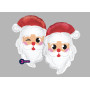 Ballon Tête de Père Noël Deux Faces, décoration ballon pour Noël, Vitrine de Noël.