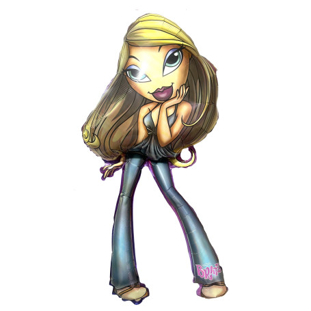 Ballon Poupée Bratz Blonde, Décorations ballons pour anniversaire.