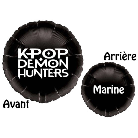 Ballon Kpop Demon Hunters Logo et Prénom, Décorations ballons pour anniversaire.