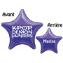 Ballon Kpop Demon Hunters Logo et Prénom étoile Violette, Décorations ballons pour anniversaire.