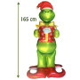 Ballon Le Grinch de Noël 165 cm, Décorations ballons pour anniversaire ou Pour Noël.