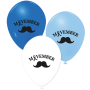 Ballon Ruban Bleu Cancer du Colon Baudruche X10, décorations ballons Mars Bleu.