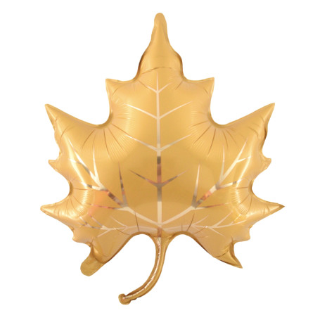 Ballon Feuille de Chêne Jaune d'or Géante, Décorations ballons pour anniversaire, Automne.