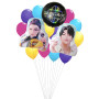 Ballon KPop Demon Hunters Rumi et Jinu en grappe, Décorations ballons pour anniversaire, série Netflix.
