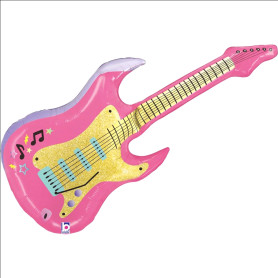 Ballon Guitare Électrique Rose et Or Ballon Guitare Électrique Rose et Or, décoration ballon Anniversaire, Taylor Swift, Musique.