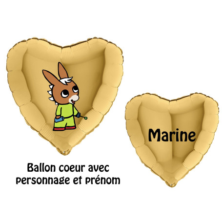 Ballon Boubou L'Âne Trotro Avec le Prénom, Décorations ballons pour anniversaire.