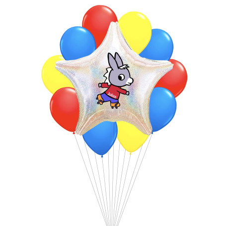 Ballons L'âne Trotro en Grappe Personnalisable, Décorations ballons pour anniversaire.