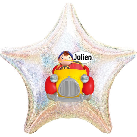 Ballon Oui-Oui en Voiture Personnalisable Noddy 1 face, Décorations ballons pour anniversaire.