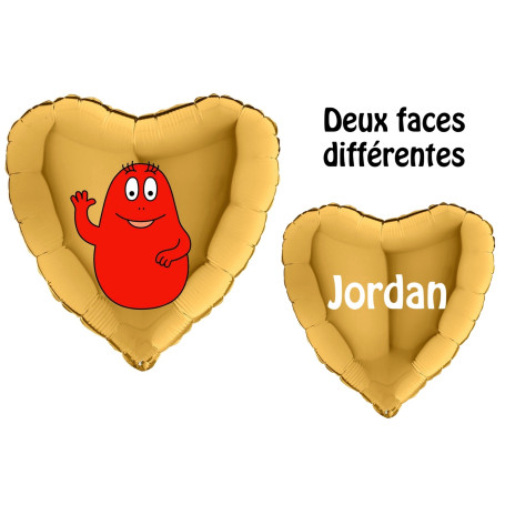 Ballon Barbidur Coeur Or avec Prénom, Décorations ballons pour anniversaire.