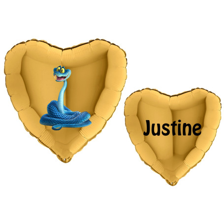 Ballon Gary Zootopie Coeur Or Prénom Disney, Décorations ballons pour anniversaire.