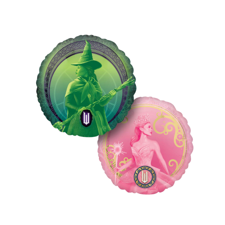 Ballon Glinda et Elphaba Wicked Disney 2 faces, Décorations ballons pour anniversaire.