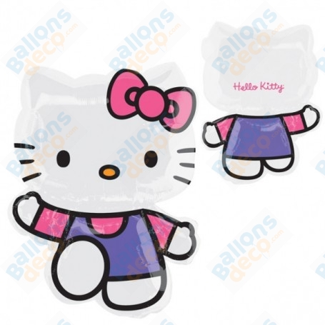 Ballon Hello Kitty Violet, Décoration Kawaii