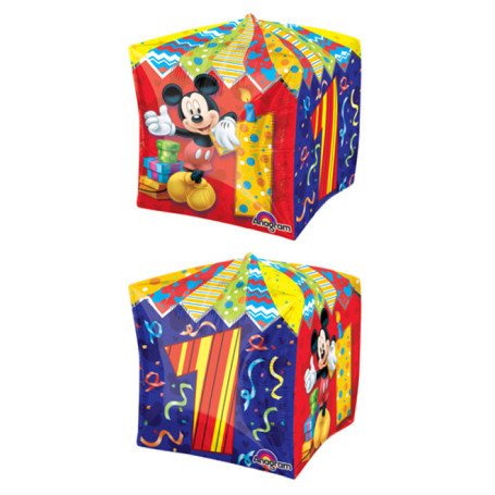 Ballon Mickey Anniversaire 1 an CUBEZ 2 Faces Disney, Décorations ballons pour anniversaire.