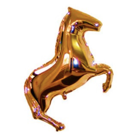 Ballon Cheval Or Chromé, Décorations ballons pour anniversaire.