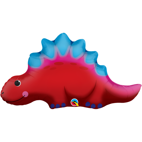 Ballon Dinosaure Rouge et Bleu Qualatex, décoration ballon Animaux de la préhistoire, Jurassic Park World.