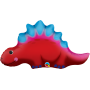 Ballon Dinosaure Rouge et Bleu Qualatex, décoration ballon Animaux de la préhistoire, Jurassic Park World.