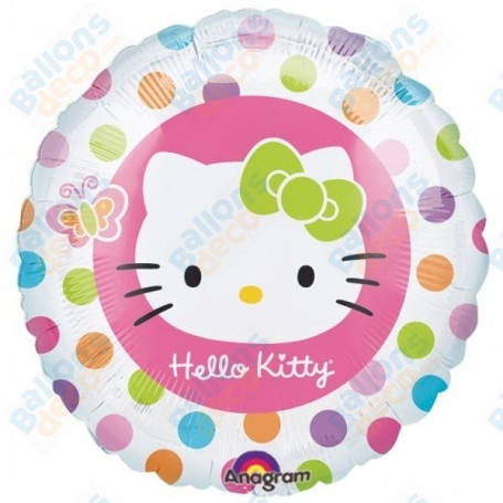 Ballon Hello Kitty Pois Papillons