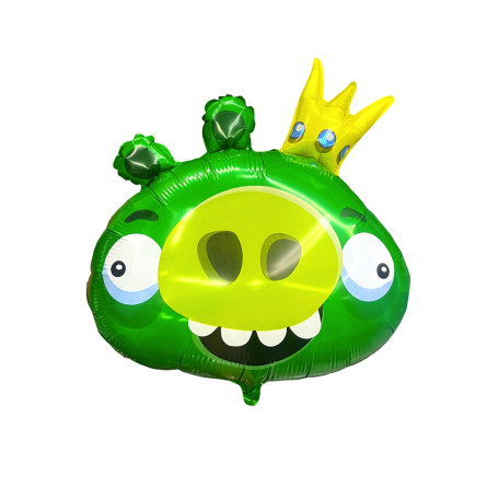 Ballon Angry Birds Cochon Vert Flexmetal, Décorations ballons pour anniversaire.