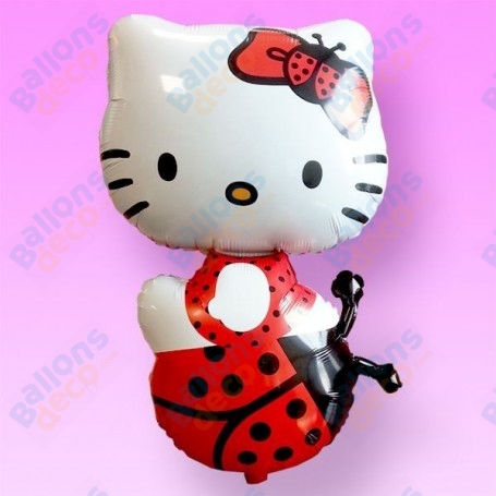 Ballon Hello Kitty Coccinelle, Décoration anniversaire Kawaii