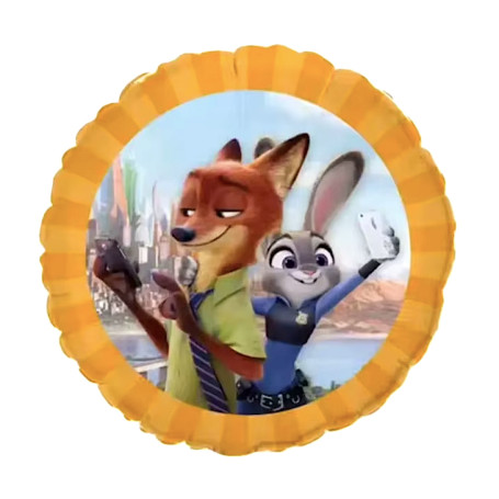 Ballon Zootopie 2 Judy et Nick Selfie, décoration ballons anniversaire.