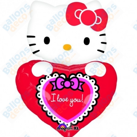 Ballon Hello Kitty Coeur, Décoration Kawaii