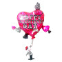 Ballon Coeurs St-Valentin de Paris, décoration ballon mariage et St-Valentin.