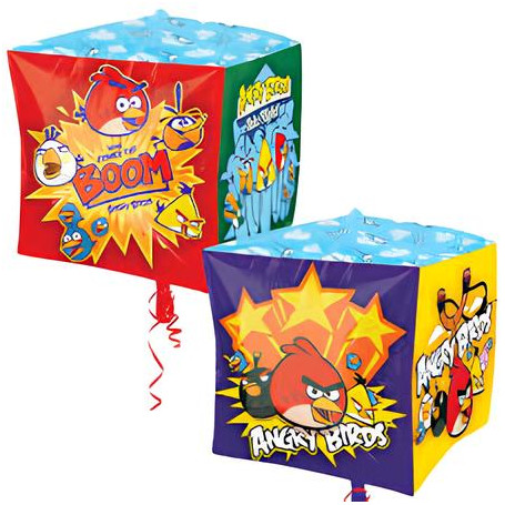 Ballon Angry Birds Cubez 4 faces Anagram, Décorations ballons pour anniversaire.